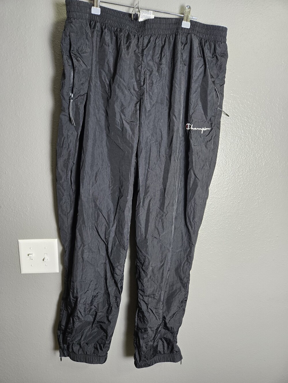 Champion 100% Nylon Black Active Pants Size XXL